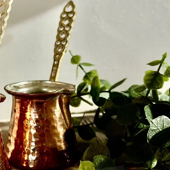 Copper Turkish Coffee Pot Set - Picture 1 of 2